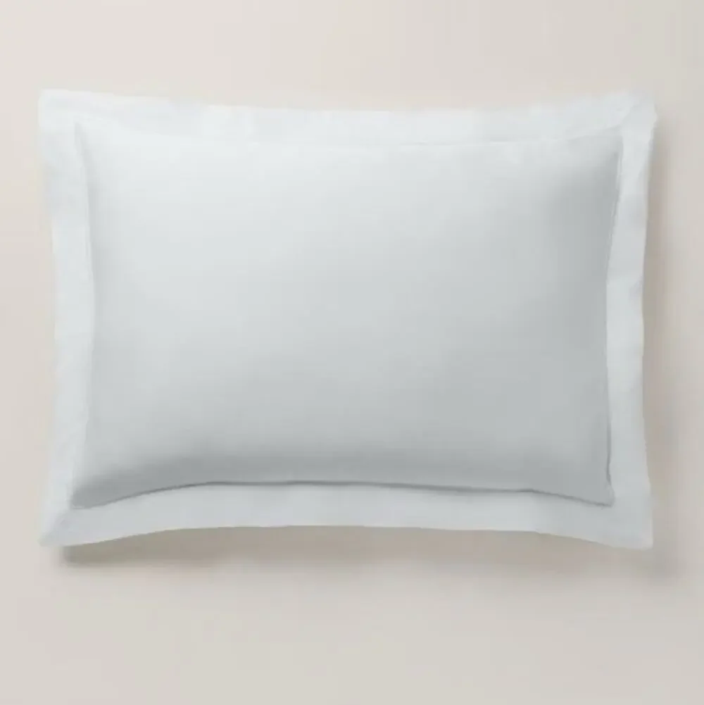New Ralph Lauren Organic Cotton Palmer Percale One Standard Sham Tux White Boho